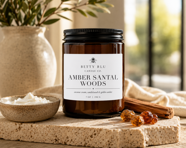 Amber Santal Woods Candle