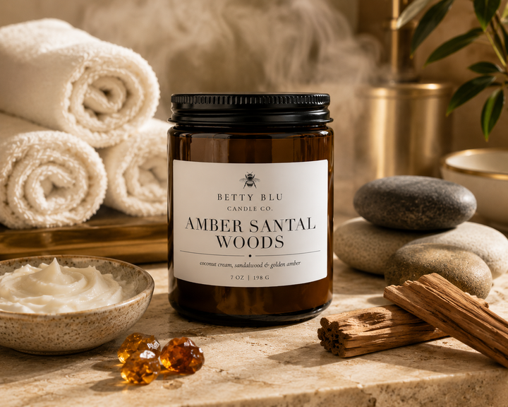 Amber Santal Woods Candle