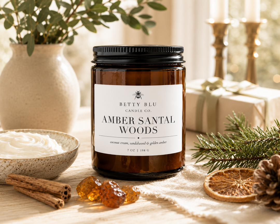 Amber Santal Woods Candle