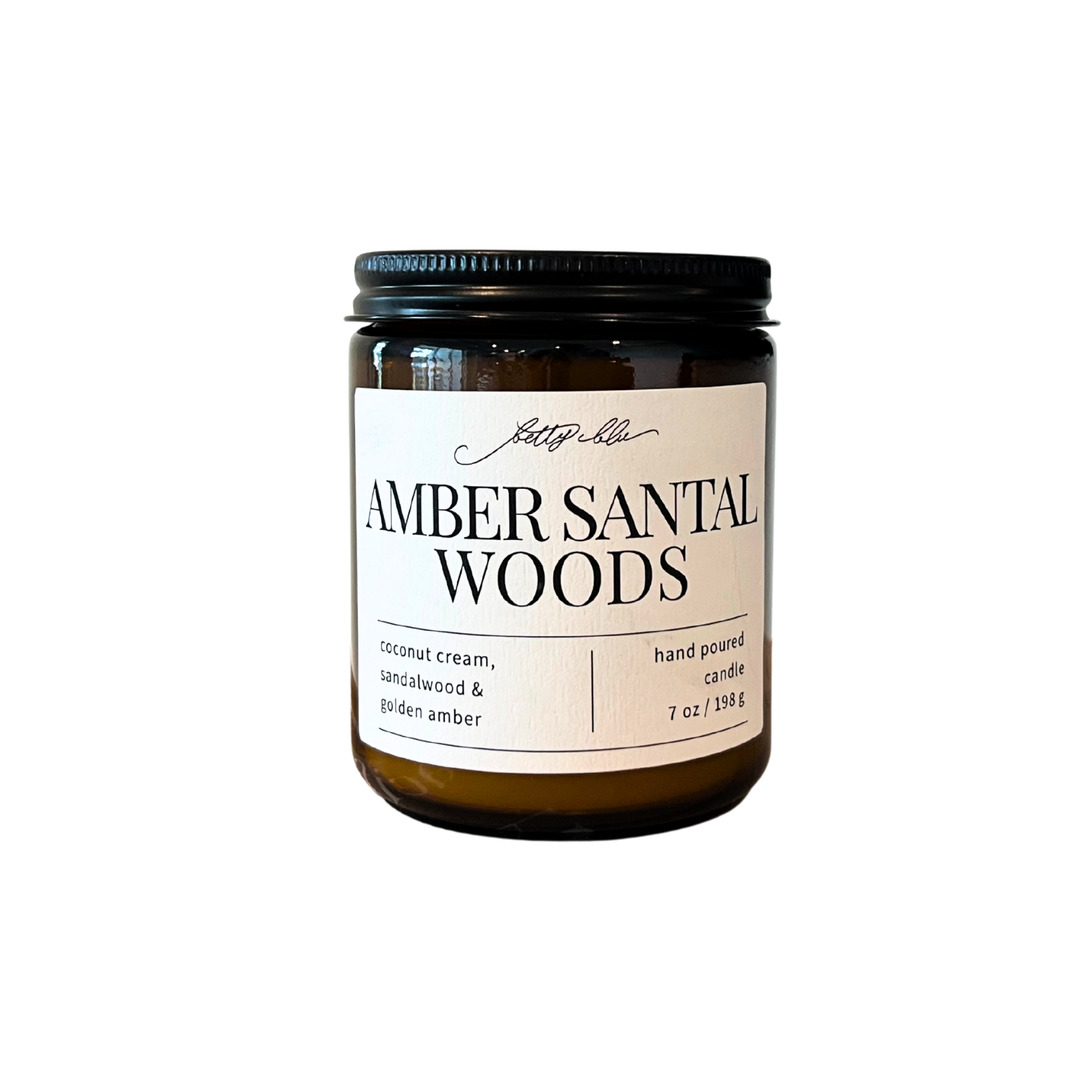 Amber Santal Woods Candle