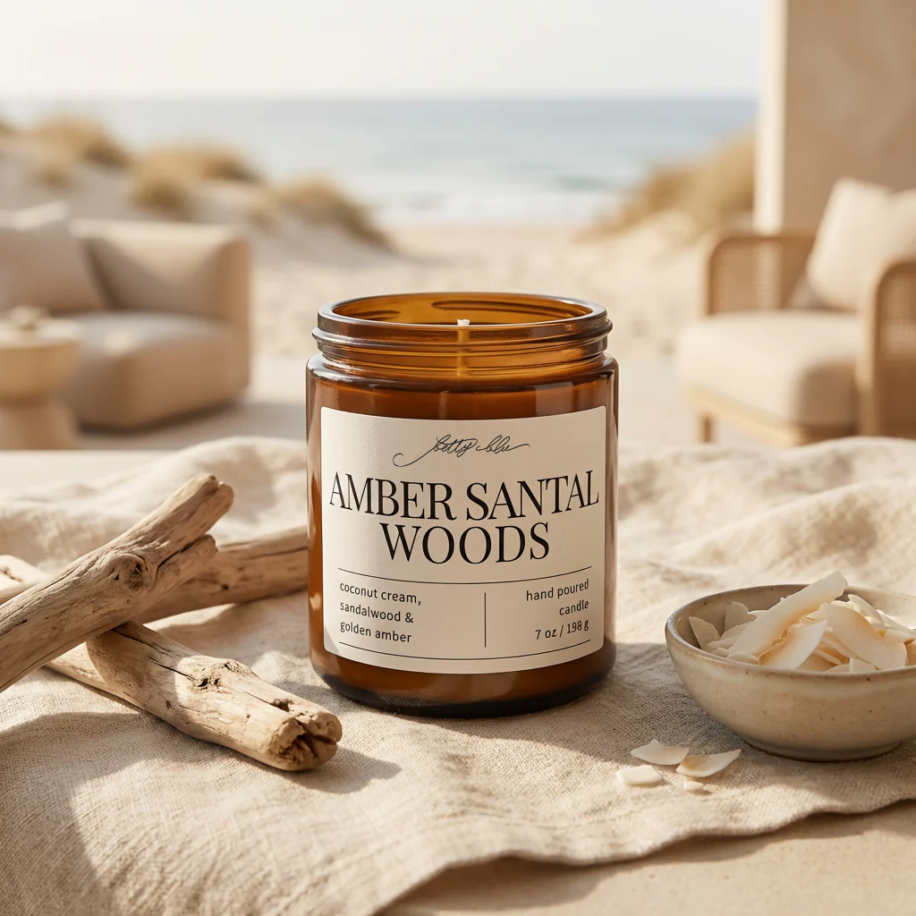 Amber Santal Woods Candle