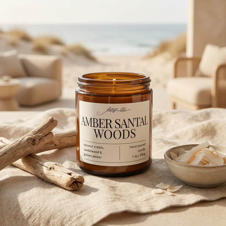 Amber Santal Woods Candle