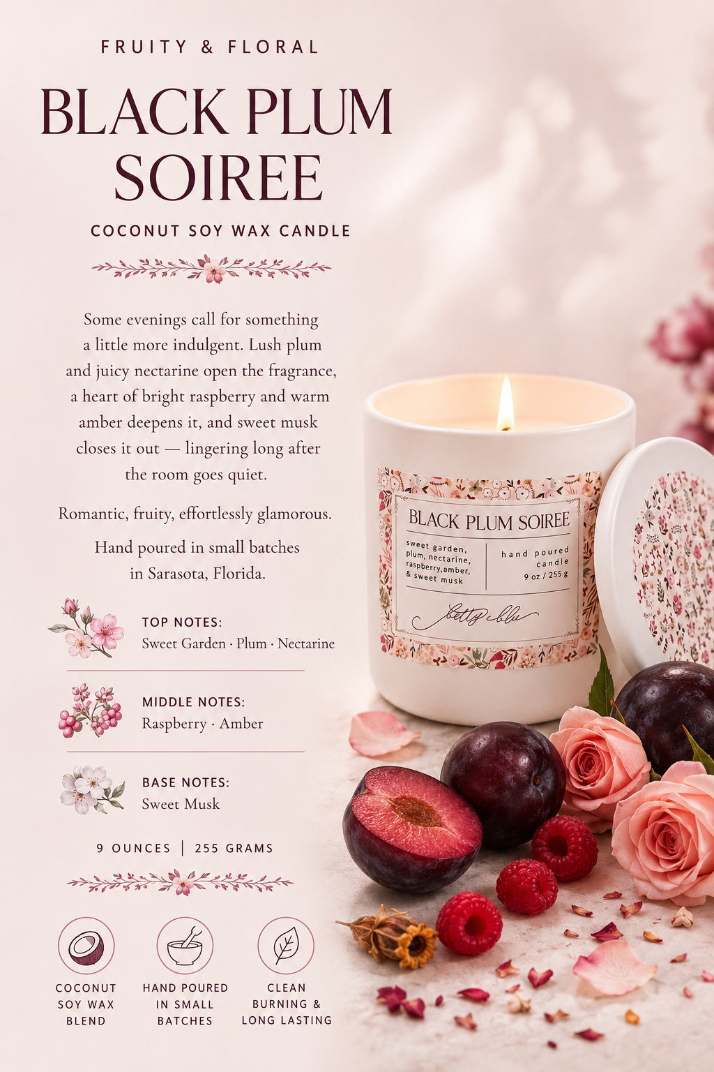 Black Plum Soiree Candle