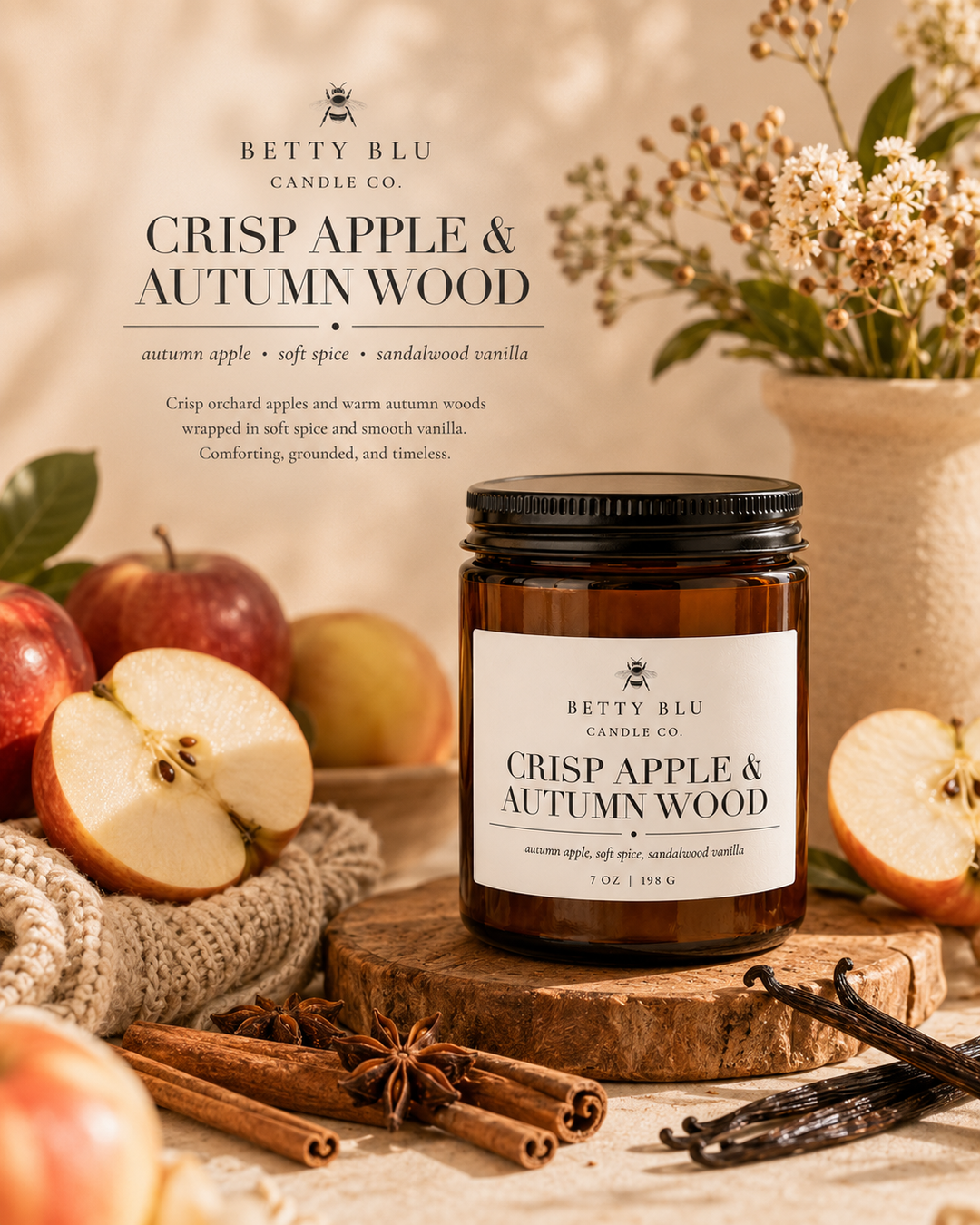Crisp Apple & Autumn Wood Candle