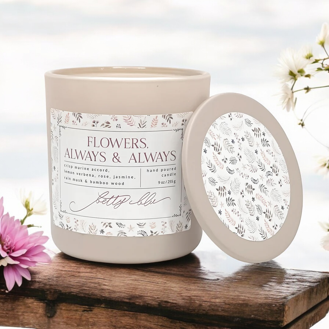 Flowers Always and Always Candle