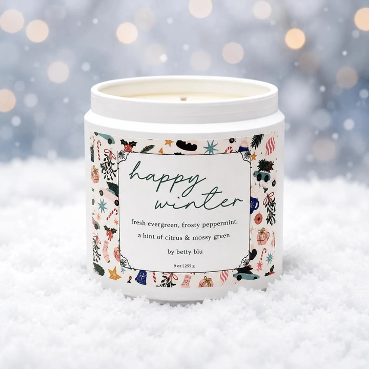 Happy Winter Candle