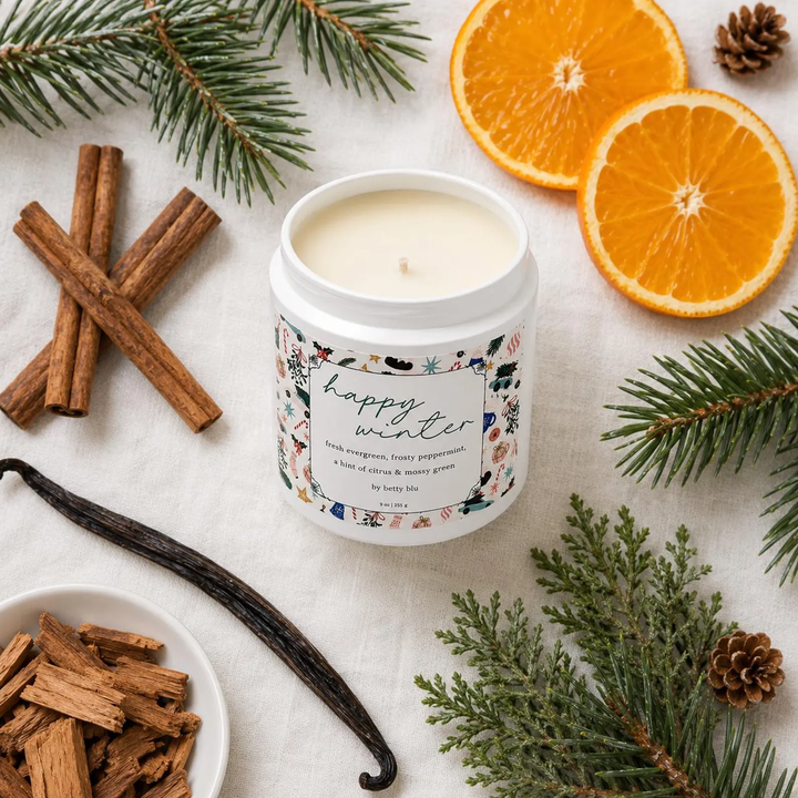 Happy Winter Candle