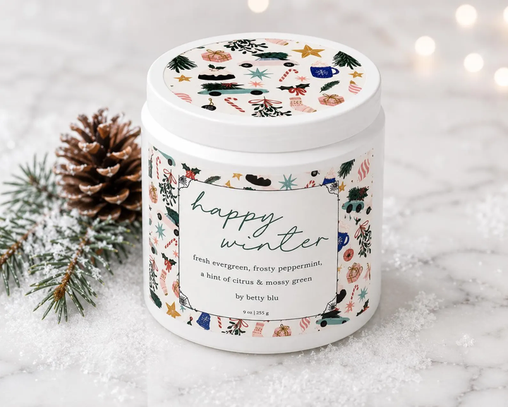 Happy Winter Candle