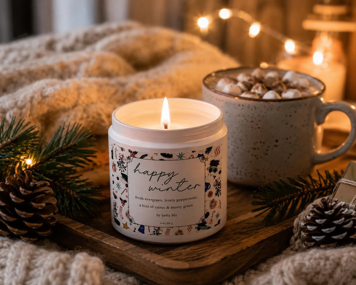 Happy Winter Candle