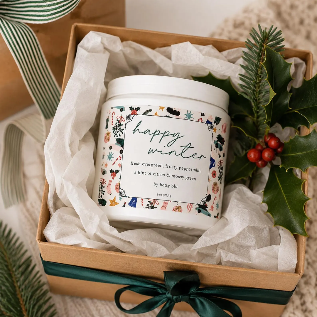 Happy Winter Candle
