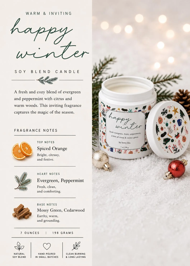 Happy Winter Candle