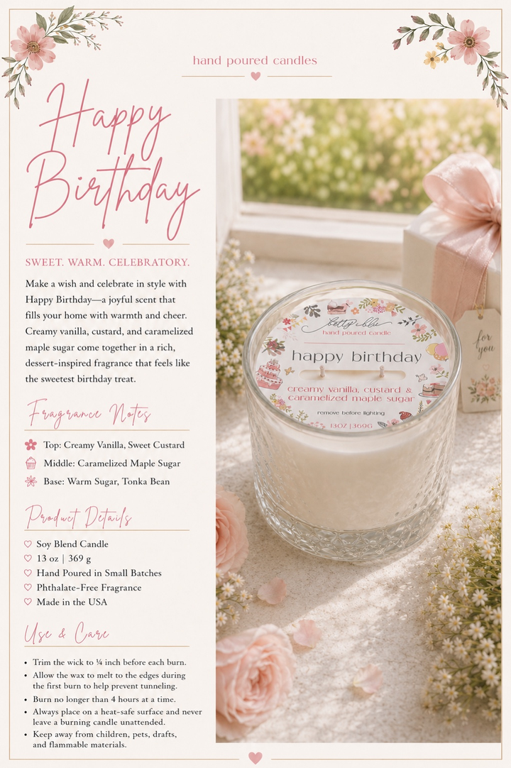 Happy Birthday Candle (13 oz)