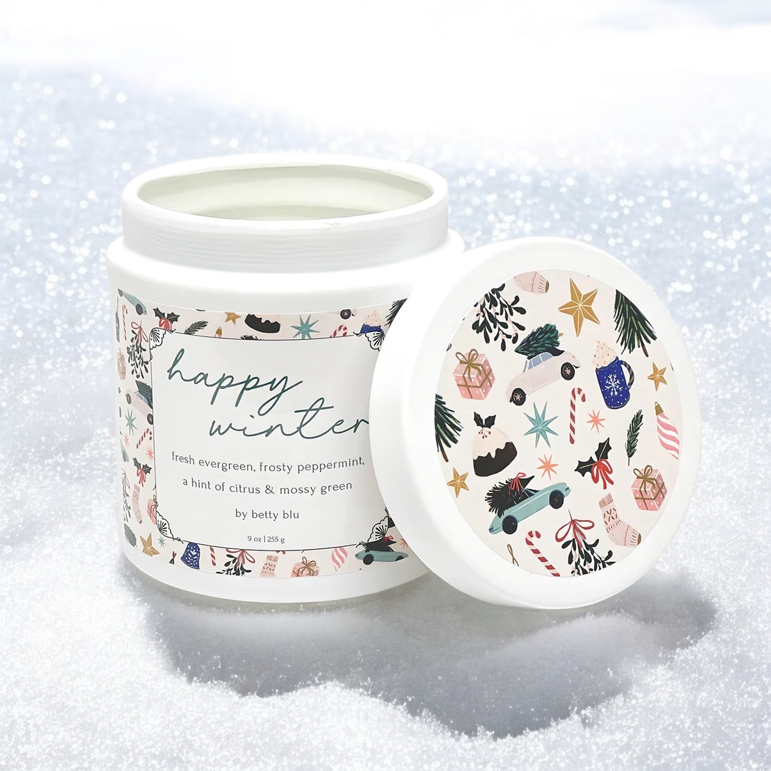 Happy Winter Candle