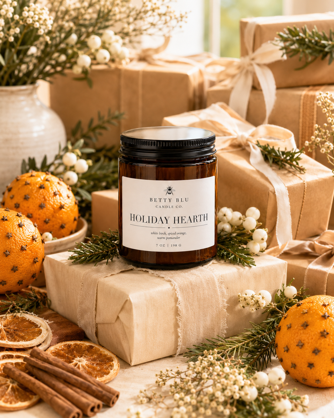 Holiday Hearth Candle