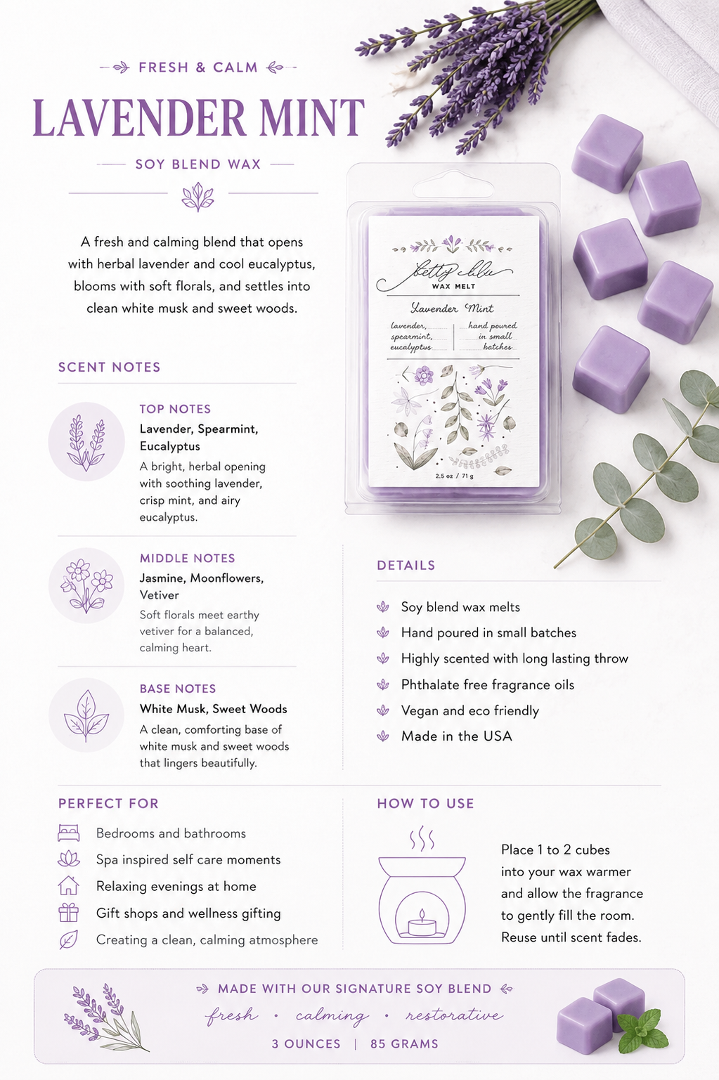 Lavender Mint Wax Melts