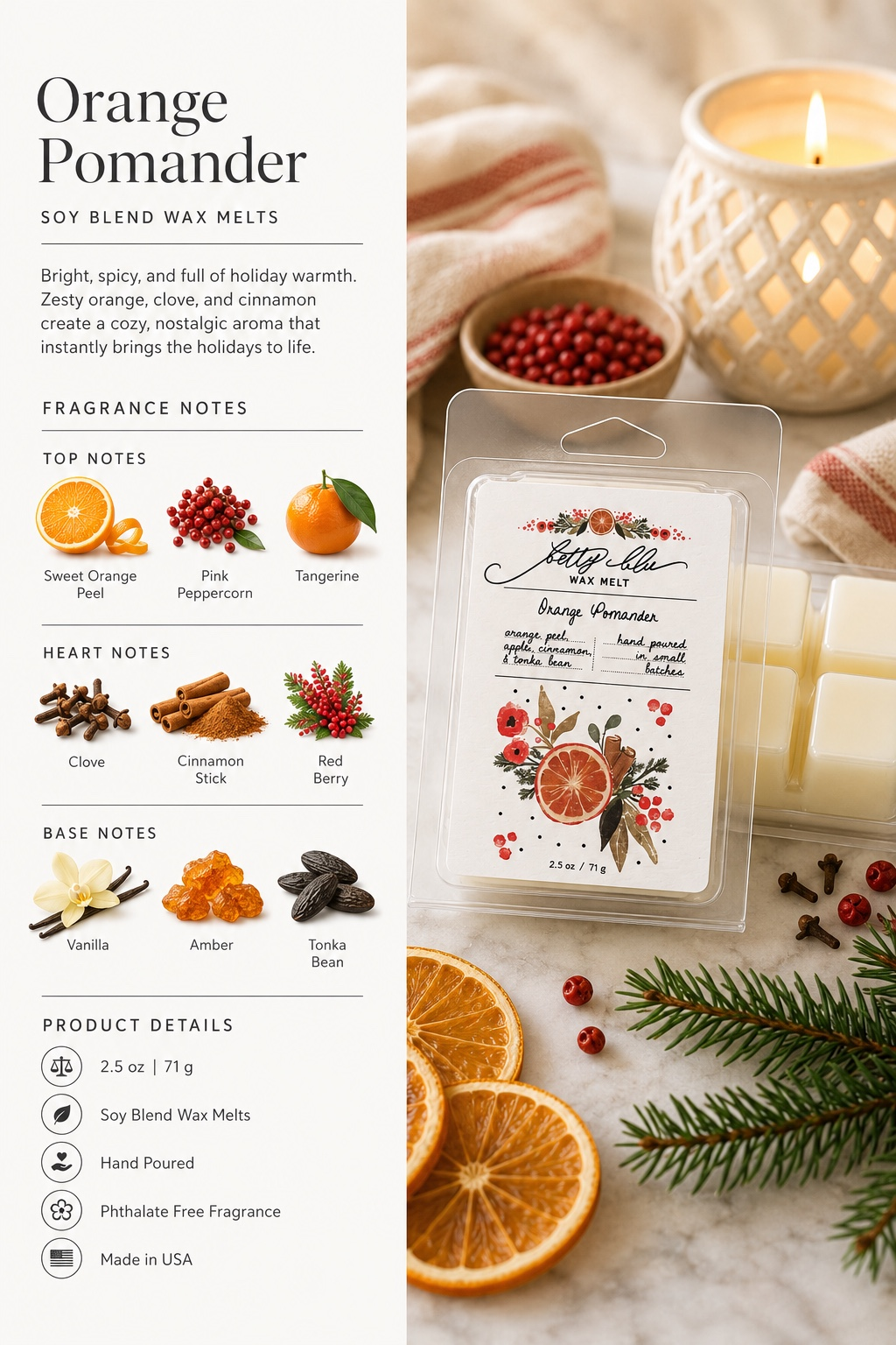 Orange Pomander Wax Melts