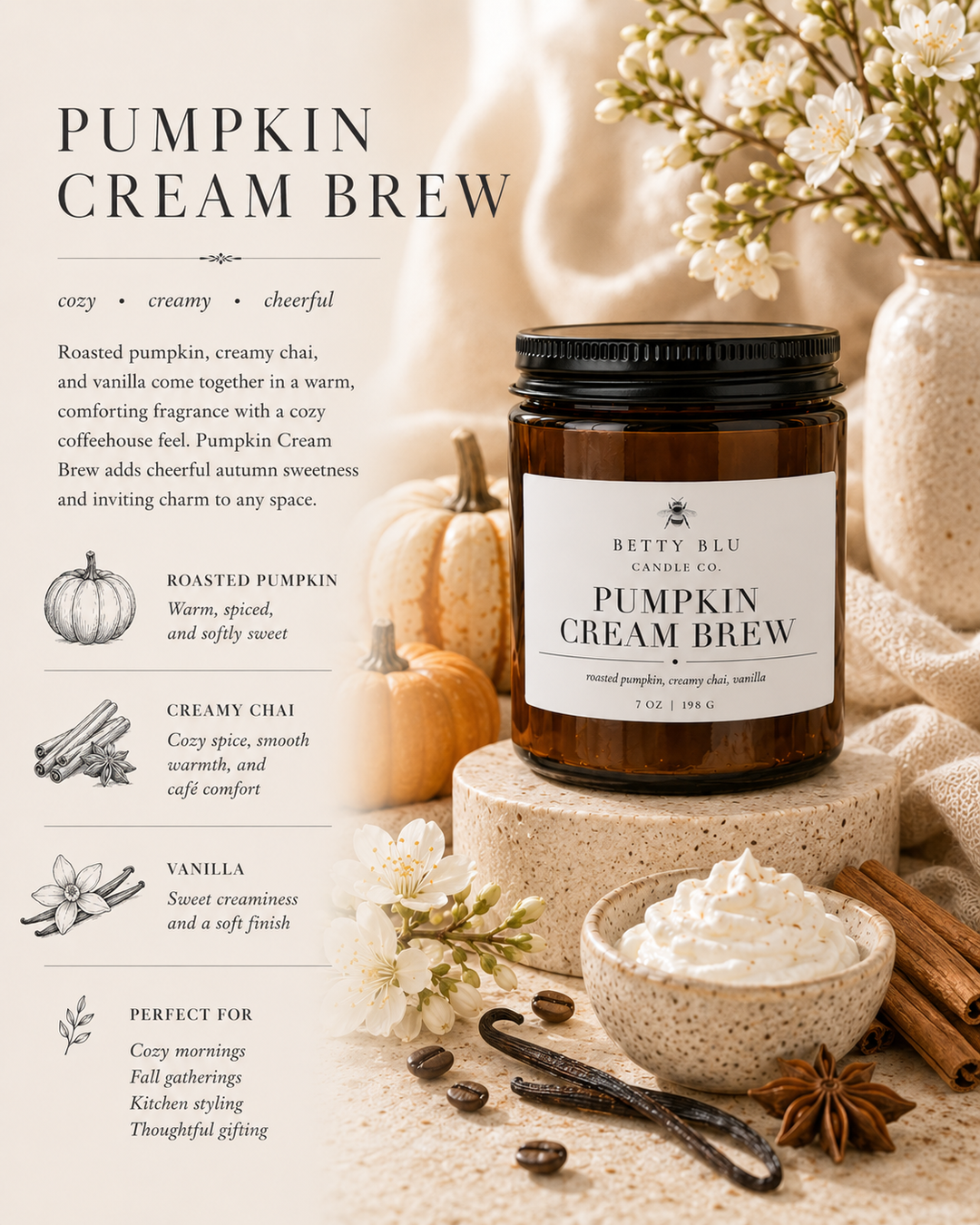 Pumpkin Cream Brew Candle