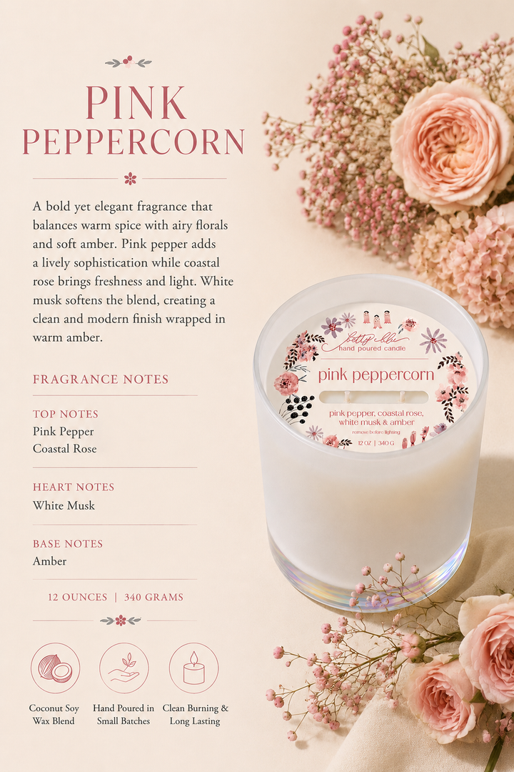 Pink Peppercorn Candle