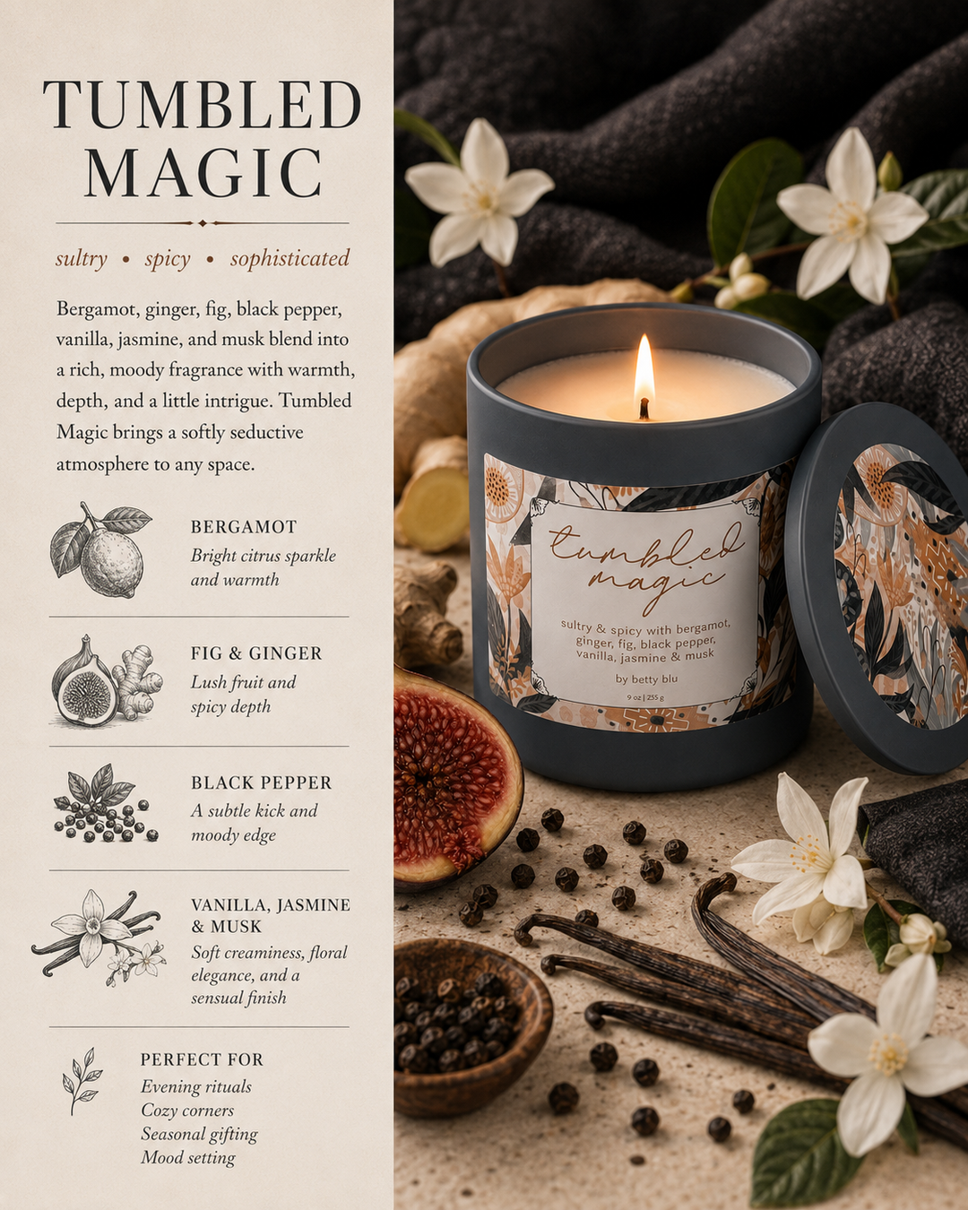 Tumbled Magic Candle
