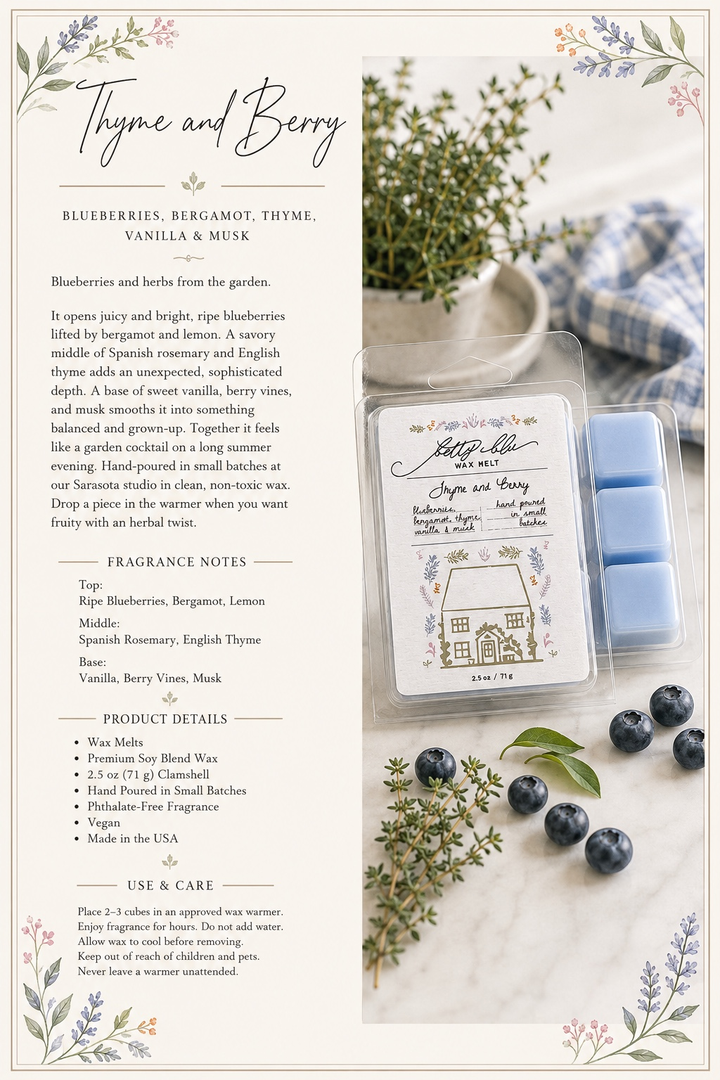 Thyme and Berry Wax Melts