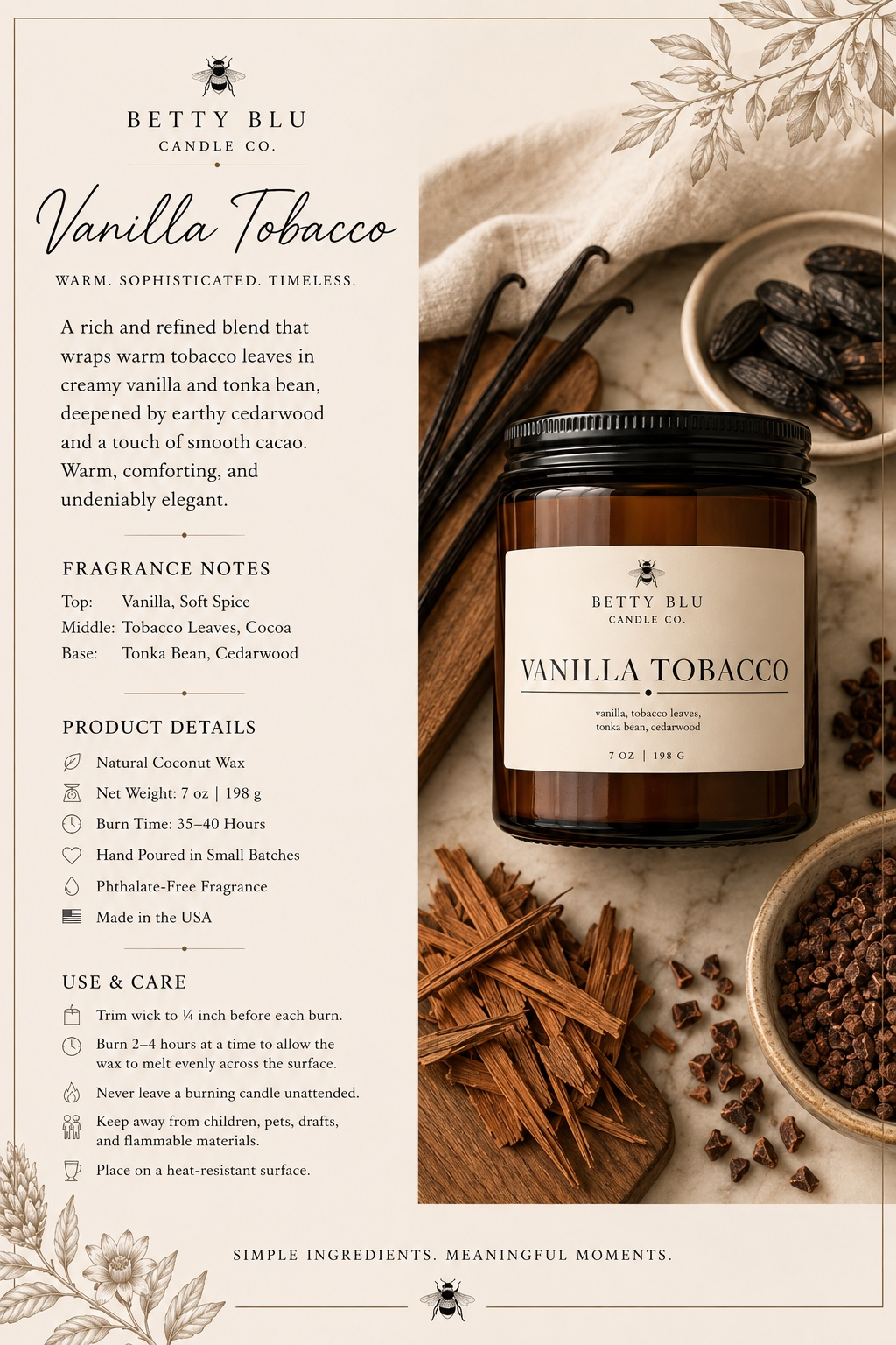 Vanilla Tobacco Candle