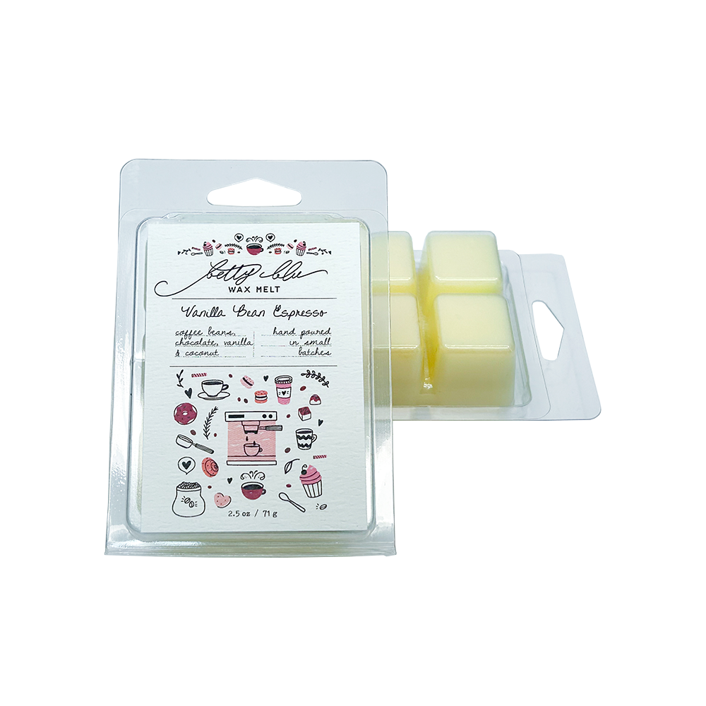 Vanilla Bean Espresso wax melts – coffee scent with vanilla, caramel, and bourbon – cozy, hand-poured, phthalate-free, USA made