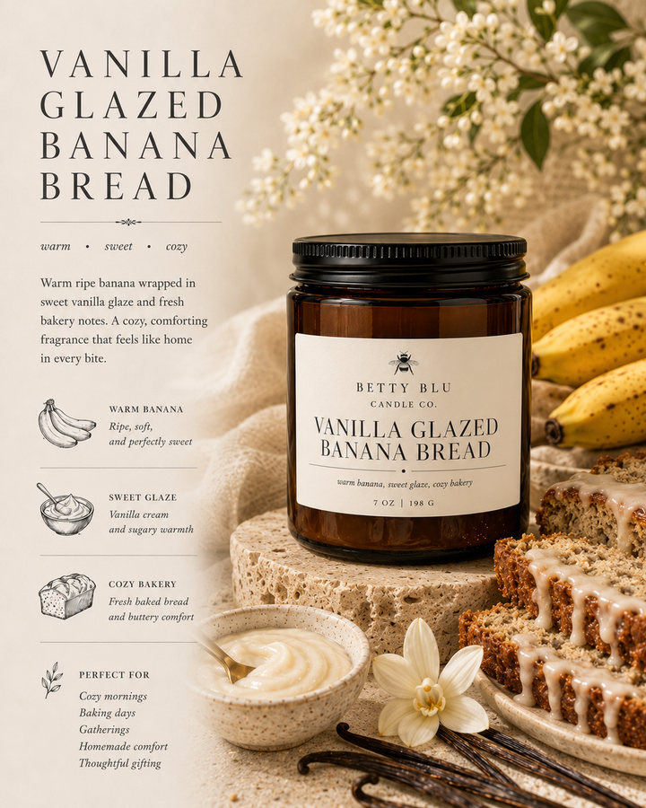 Vanilla Glazed Banana Bread Candle