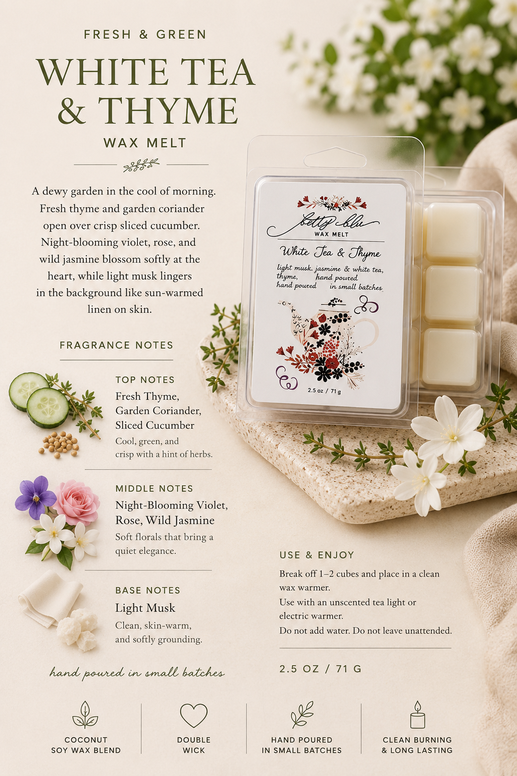 White Tea & Thyme Wax Melts