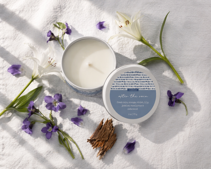 After the Rain Candle, a hand-poured candle from Betty Blu