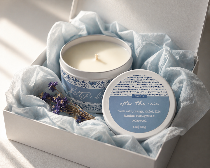 After the Rain Candle by Betty Blu, small-batch candle made in Florida