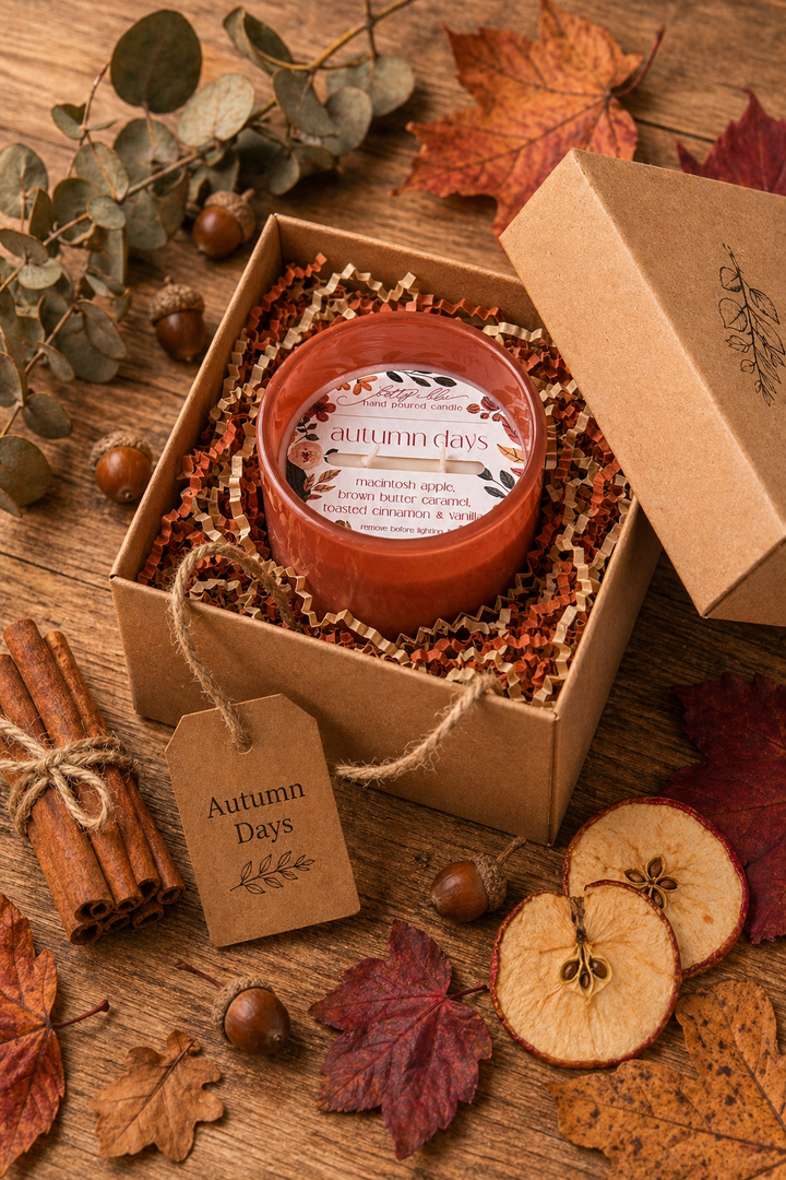 Autumn Days Candle from Betty Blu, hand-poured candle