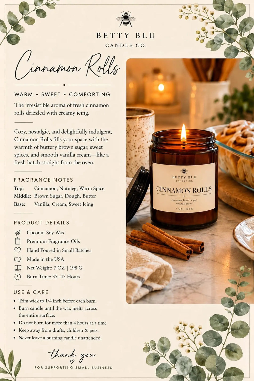 Cinnamon Rolls Candle