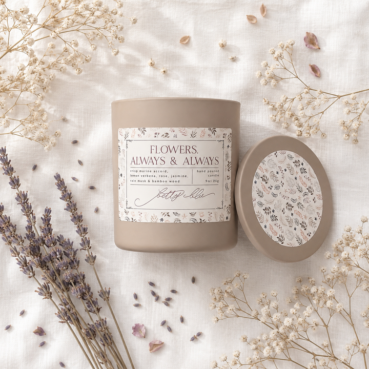 Flowers Always and Always Candle, a hand-poured candle from Betty Blu