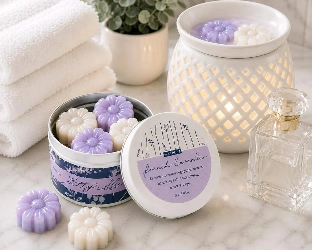 French Lavender Wax Melts by Betty Blu, hand-poured in small batches in Sarasota, Florida