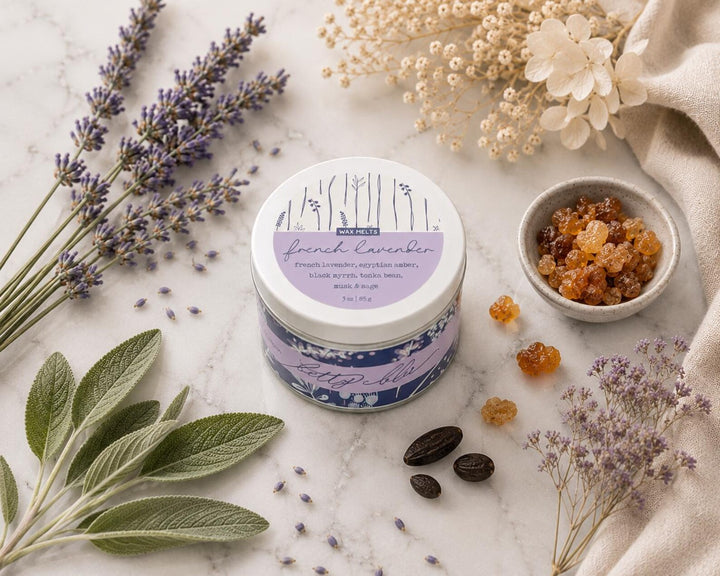 French Lavender Wax Melts, hand-poured wax melts from Betty Blu