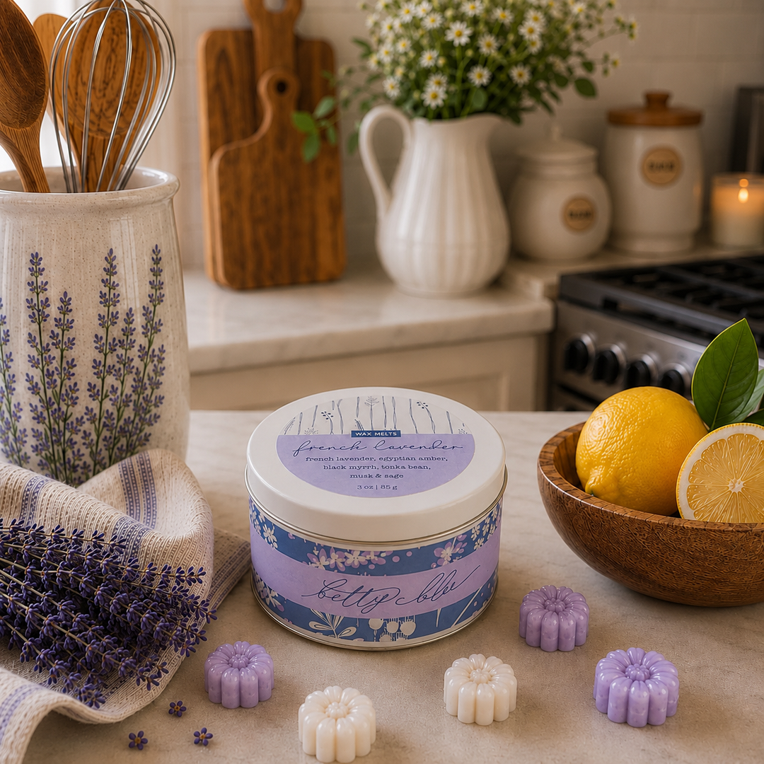 French Lavender Wax Melts, hand-poured wax melts from Betty Blu