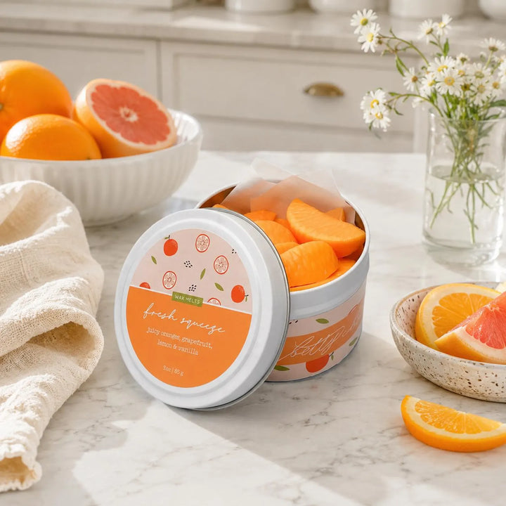 Fresh Squeeze Wax Melts, hand-poured wax melts from Betty Blu