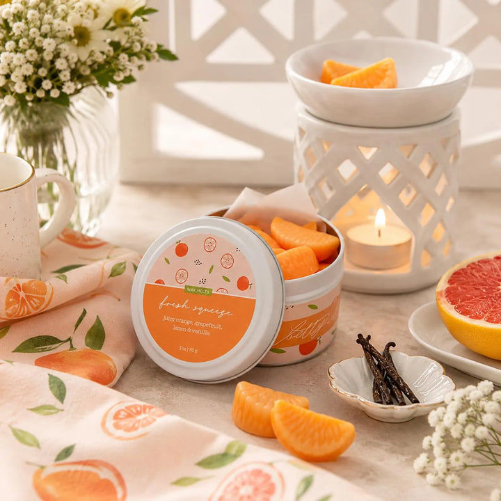 Fresh Squeeze Wax Melts from Betty Blu, phthalate-free and hand-poured in Sarasota, Florida