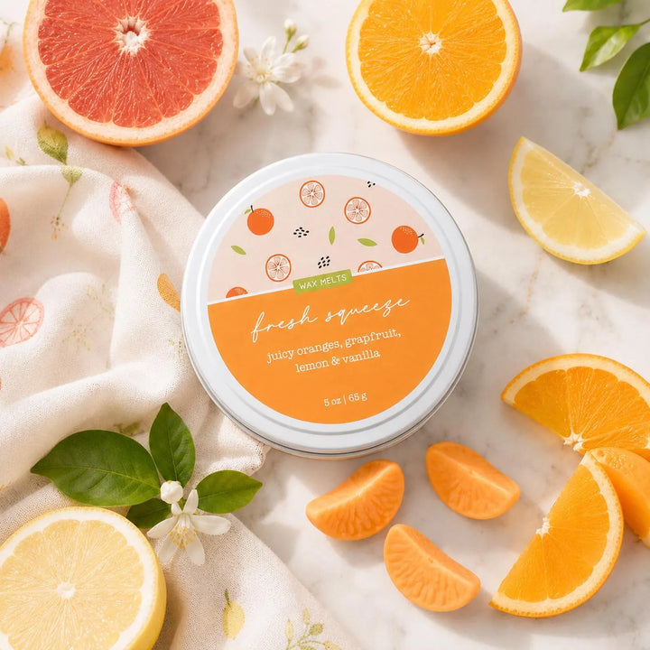 Fresh Squeeze Wax Melts from Betty Blu, hand-poured wax melts