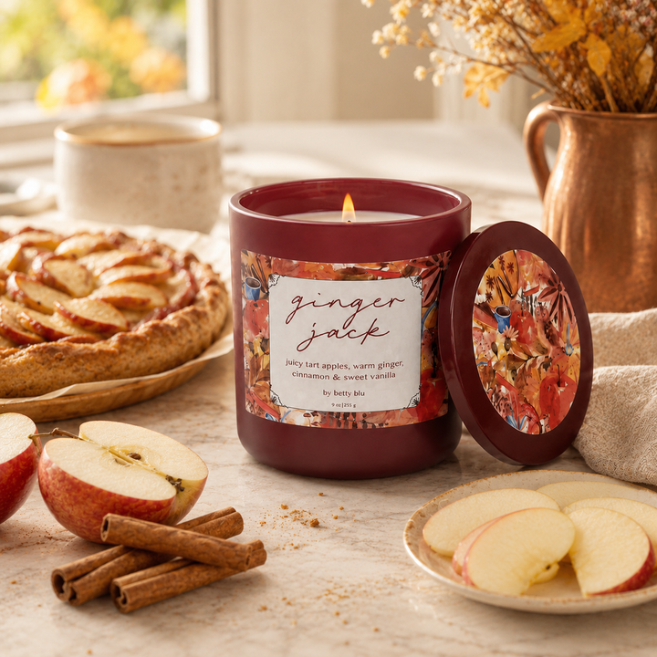 Ginger Jack Candle from Betty Blu, hand-poured candle