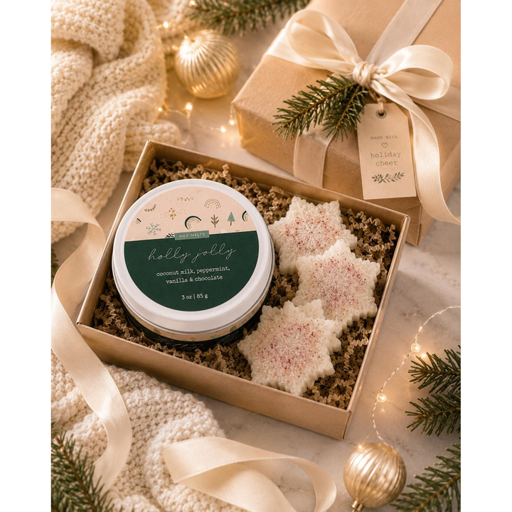 Holly Jolly Wax Melts from Betty Blu, phthalate-free and hand-poured in Sarasota, Florida