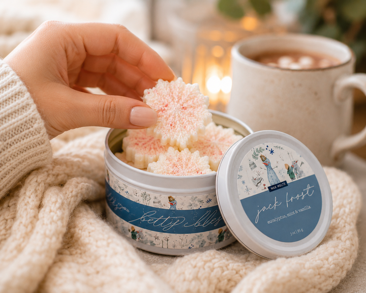 Jack Frost Wax Melts by Betty Blu, small-batch wax melts made in Florida