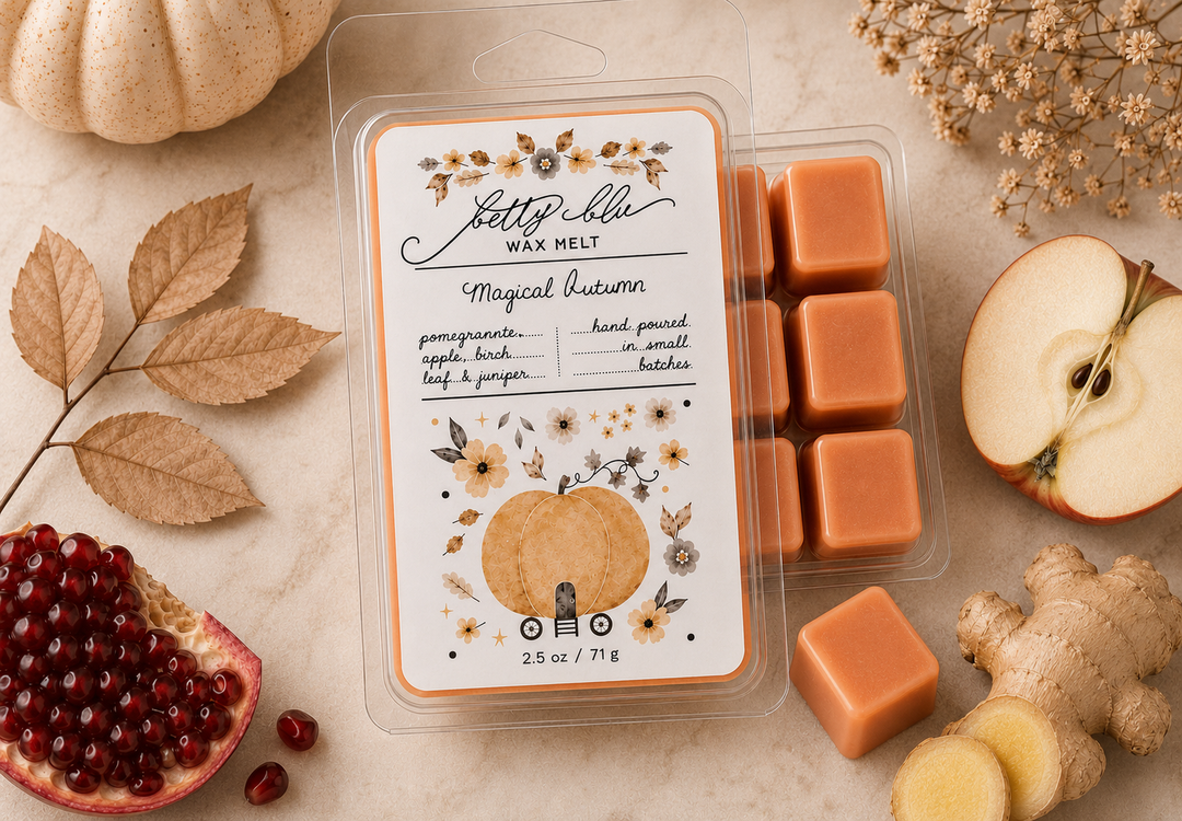 Magical Autumn Wax Melts by Betty Blu, hand-poured in small batches in Sarasota, Florida