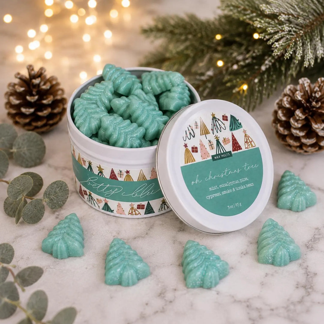 Oh Christmas Tree Wax Melts, hand-poured wax melts from Betty Blu