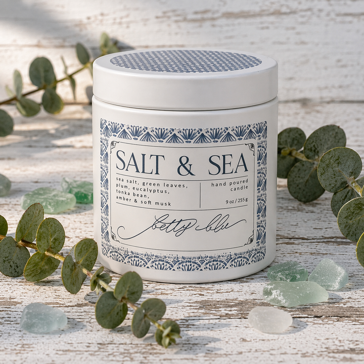 Salt & Sea Candle, a hand-poured candle from Betty Blu