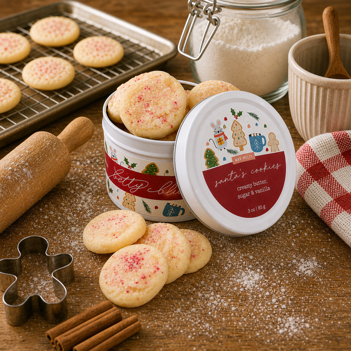 Santa’s Cookies Wax Melts, hand-poured wax melts from Betty Blu