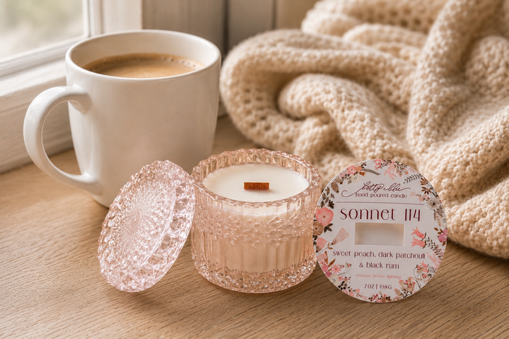 Sonnet 114 Candle by Betty Blu, hand-poured in small batches in Sarasota, Florida