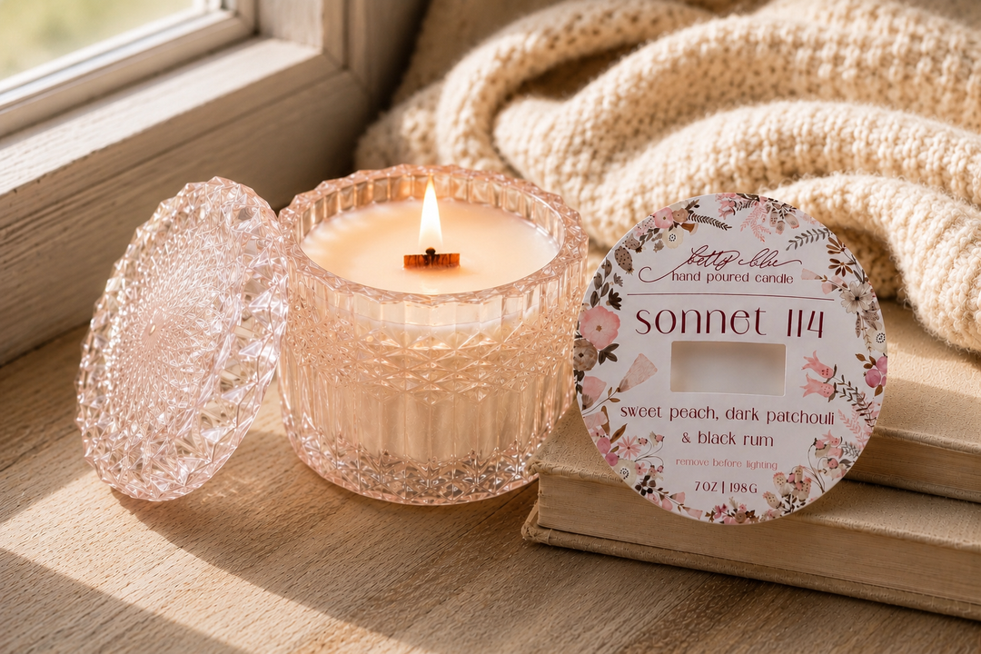 Sonnet 114 Candle by Betty Blu, hand-poured in small batches in Sarasota, Florida