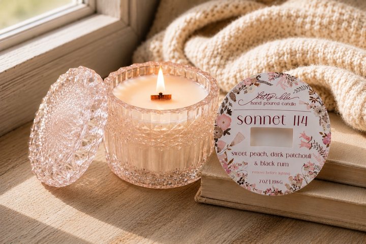 Sonnet 114 Candle by Betty Blu, hand-poured in small batches in Sarasota, Florida