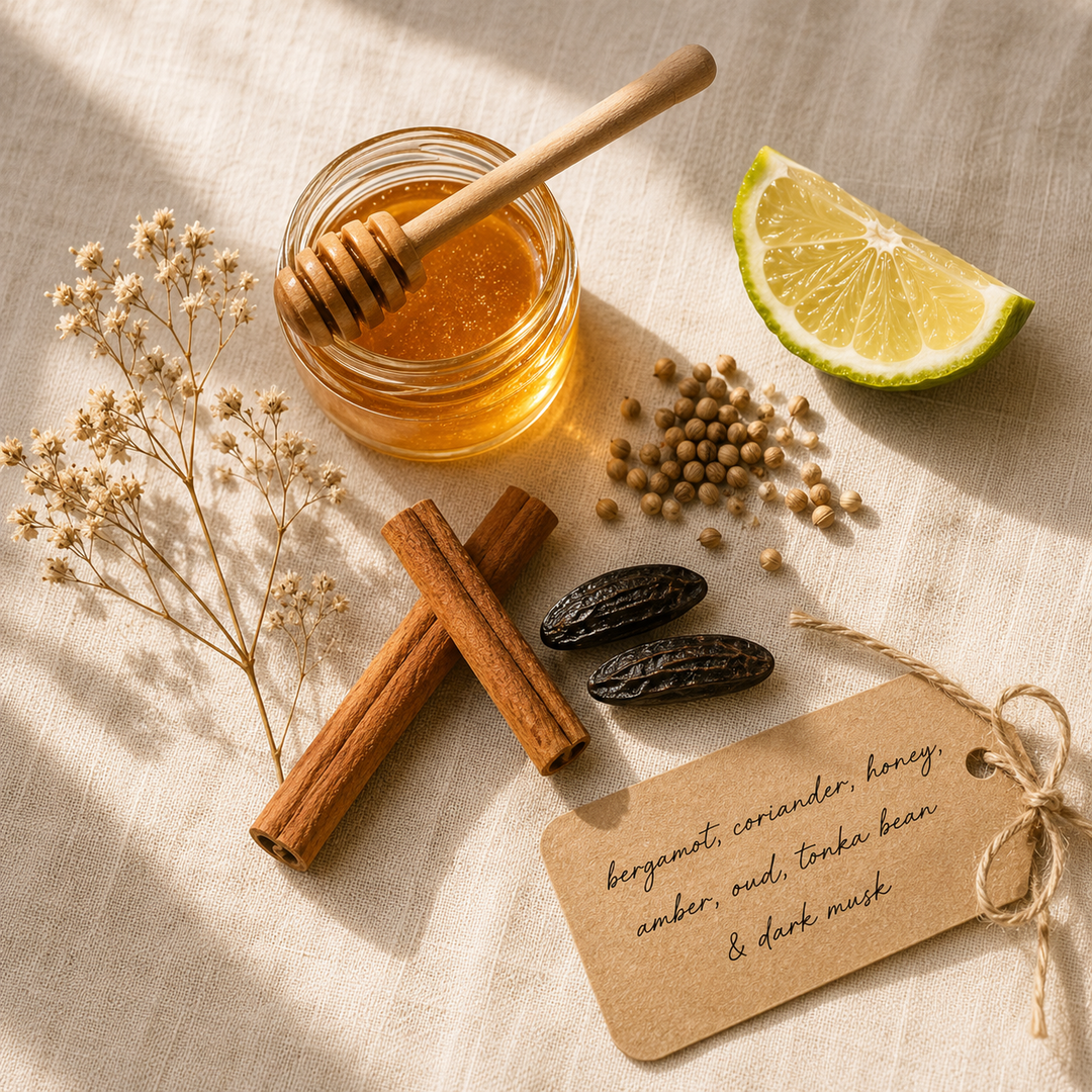 Spiced Honey and Tonka Candle by Betty Blu, hand-poured in small batches in Sarasota, Florida